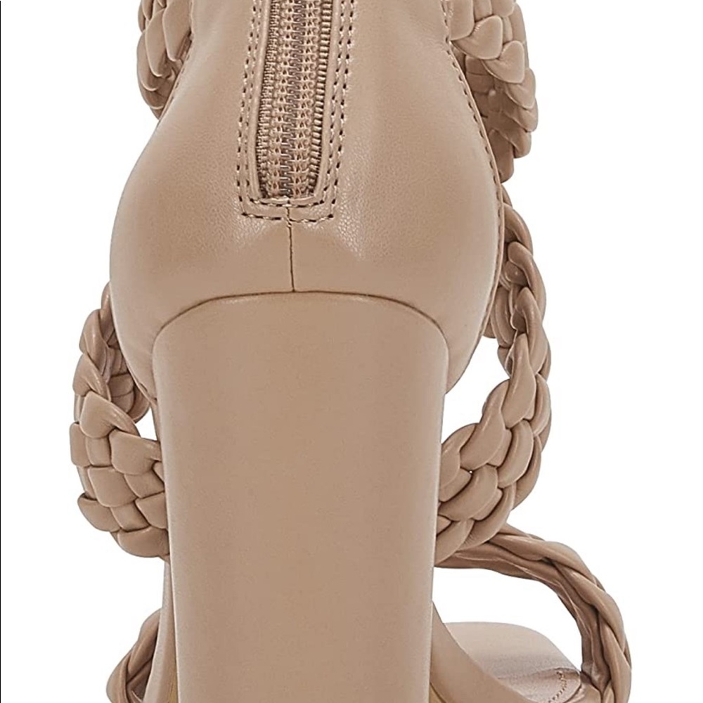 New braided leather heels size 5.5 sandals - Picture 5 of 8